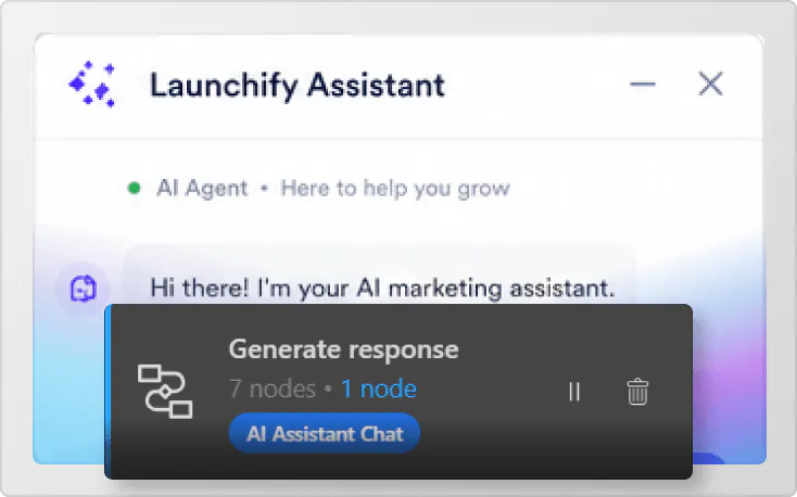 Custom AI agent solution response generation functionality image